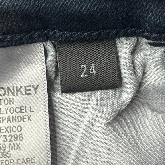 New Flying Monkey Jeans Womens 24 Button Fly Skinny Black Label - Picture 5 of 10